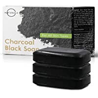 Jabón Carbón Activo Natural Negro Cuerpo Cara y Manos. Limpieza Exfoliante Vegano Para Acné Psoriasis Eccema Minimiza…